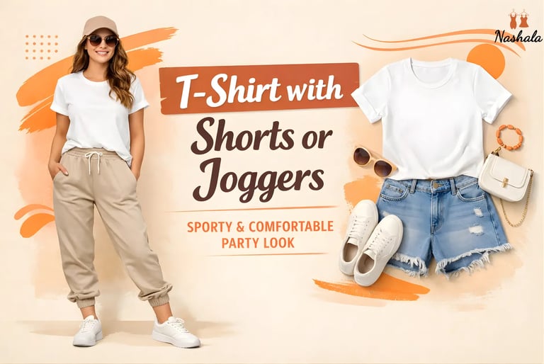 T-shirt with Shorts or Joggers best holi outfit