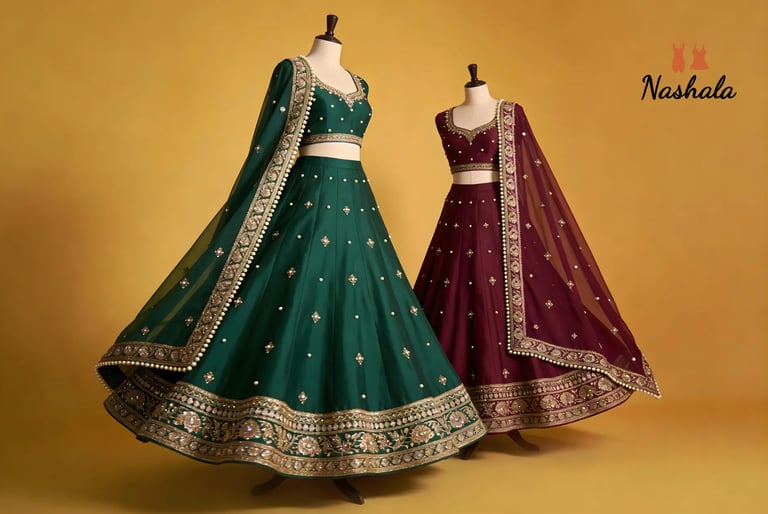 Hand-Embroidered Bridal Lehengas