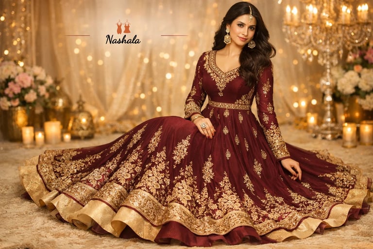 anarkali style stitching