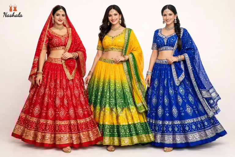 bandhani lehenga choli