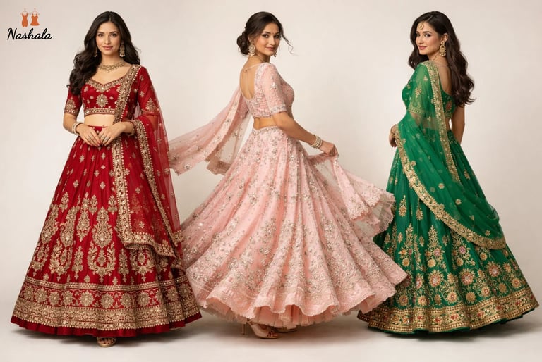 embroidered lehenga