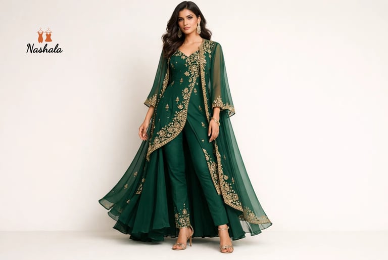 indo western dress stitching