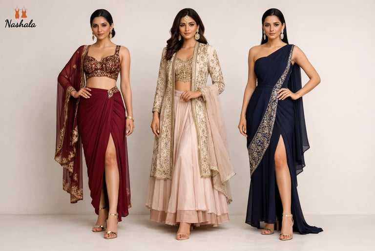 indo western fusion set