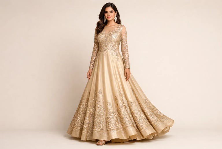 indo western gown