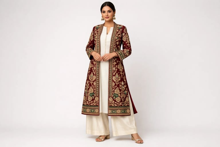 jacket style ethnic outfit