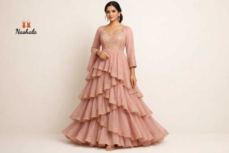 layered festive dress