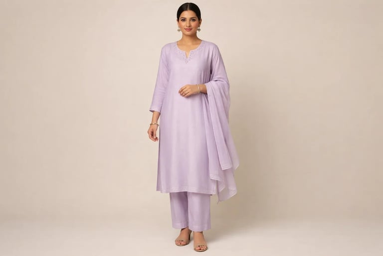 minimal embroidery suit