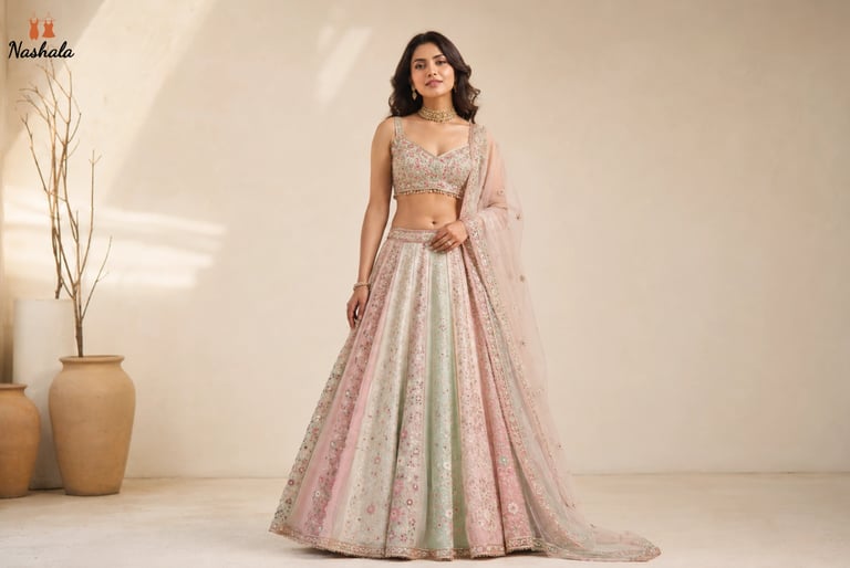 Panelled Lehenga