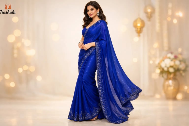 Royal Blue Saree