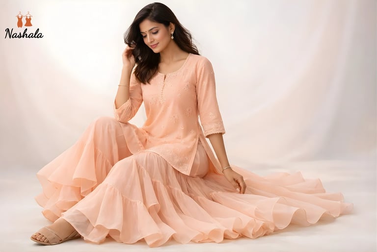 Short Kurti with Sharara