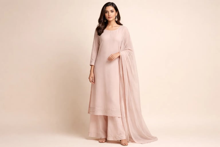 straight kurta with palazzo