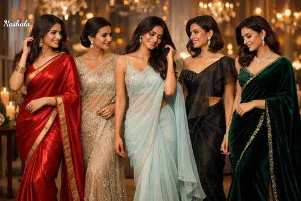 Trending Fabrics in Party Wear Sarees