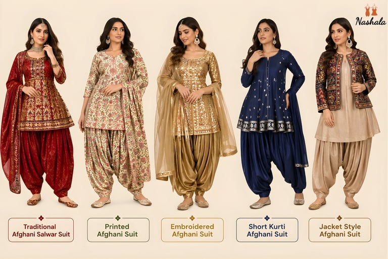 Types of Afghani Salwar Suit