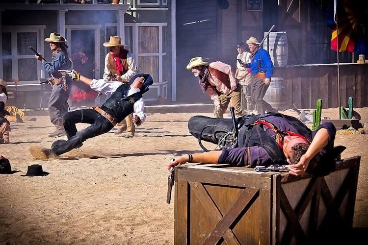 Not cowboy line dancers