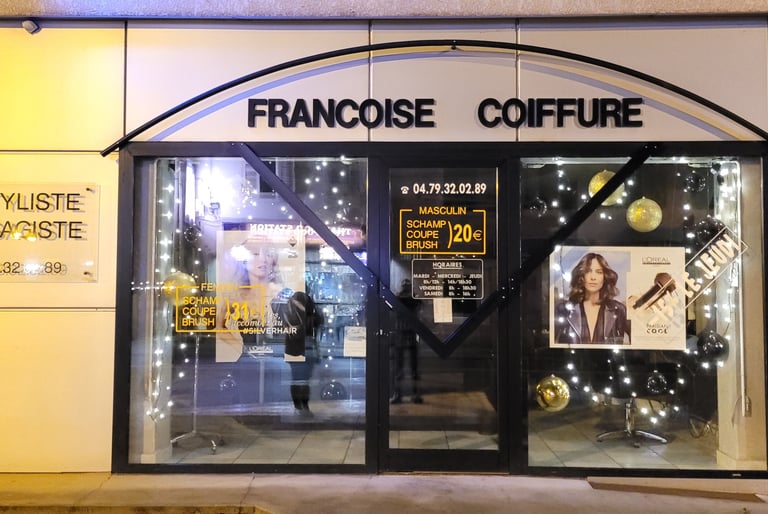FACADE SALON COIFFURE FRANÇOISE COIFFURE
