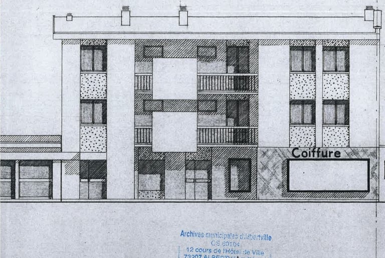 PLAN BATIMENT AVEC SALON COIFFURE PRESTIGE