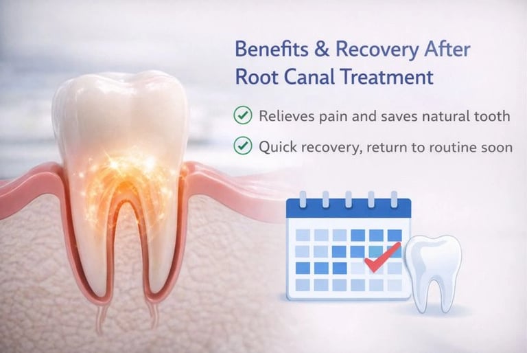 Benefits and recovery after root canal treatment