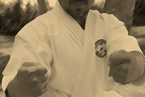 Traditional karate training in Okinawa Uechi Ryu dojo environment