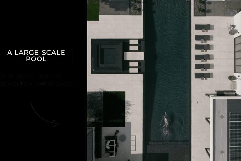 Luxury pool builder Spain – bespoke villa pool with natural stone and lighting