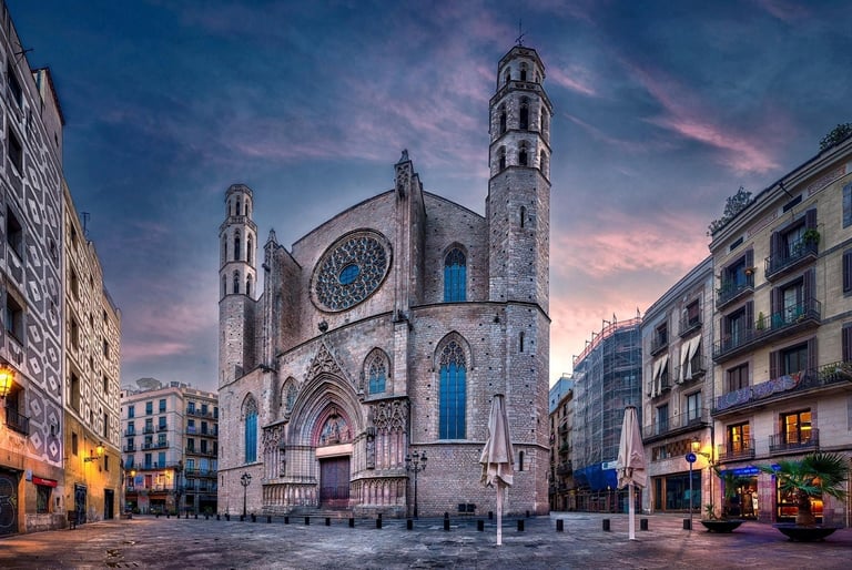 Gothic church of Santa Maria del Mar in Barcelona