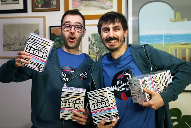 photo de Florian et Lenny, fondateurs de Big Moustache Games