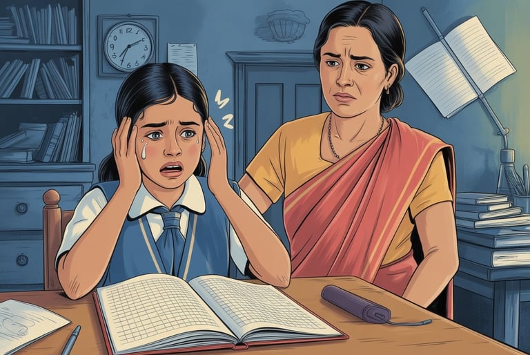 Pinky is crying because of the fear