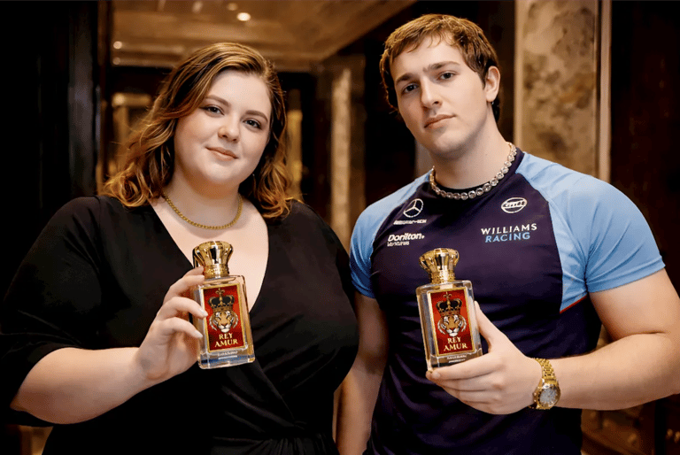 REYAMUR VIP KISS Collection romantic modeling couple in Toronto for fragrance sales Canada