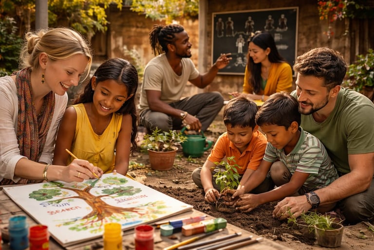 volunteer activity by cultural exchanges