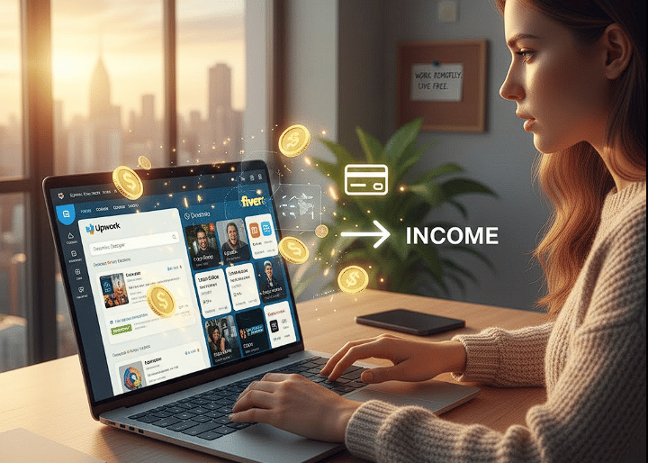 Freelancing platforms like Upwork and Fiverr to start making money online.