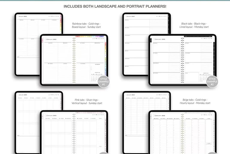 Best Way to Make Your Own Digital Planner  , build digital planner includes boths landscape portrait