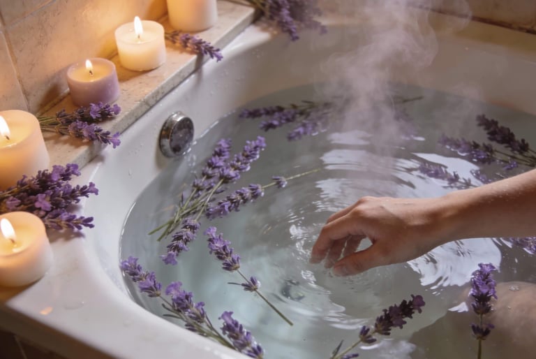 Energy clearing ritual using Epsom salt bath for emotional detox