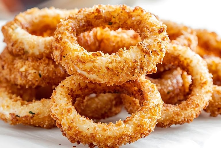 onion rings with panko breadcrumbs