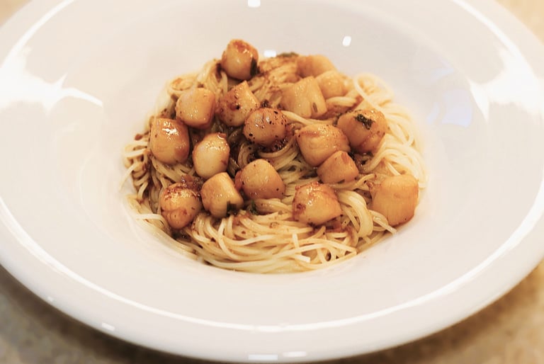 scallops in sherry reduction sauce
