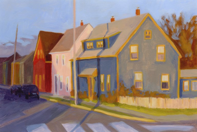 Corner House - Painting by Michelle Darwin
