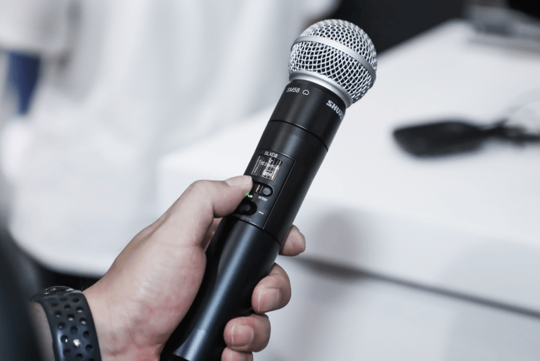 shure handhållen mikrofon