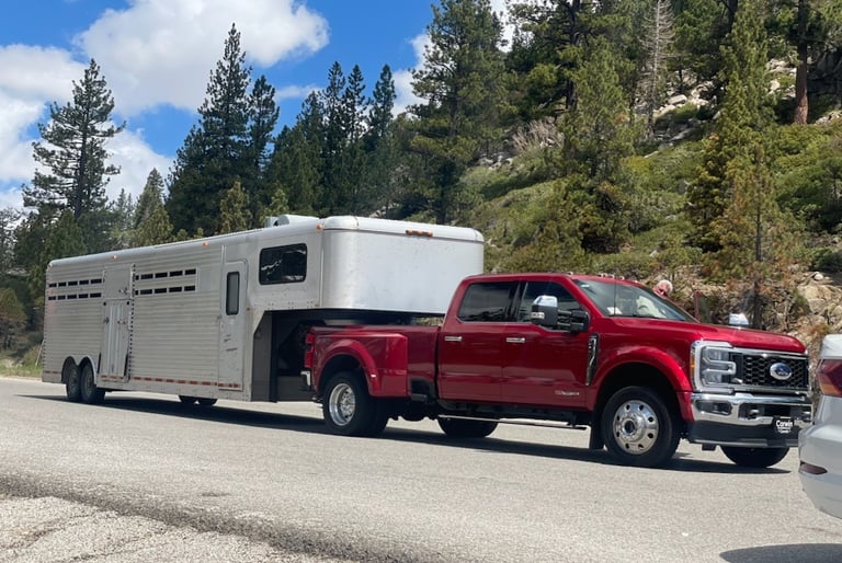 a truck with a trailer attached to it