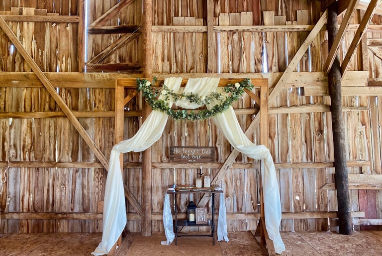 outdoor barn wedding in central Illinois