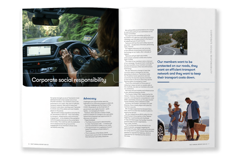 Annual report, typesetting by Michelle Pirovich, Squeezebox