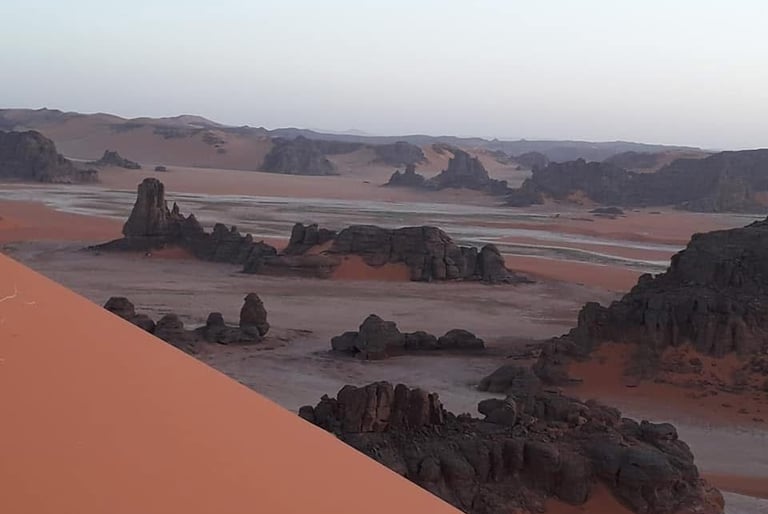 tin marzouga dunes ,rocks