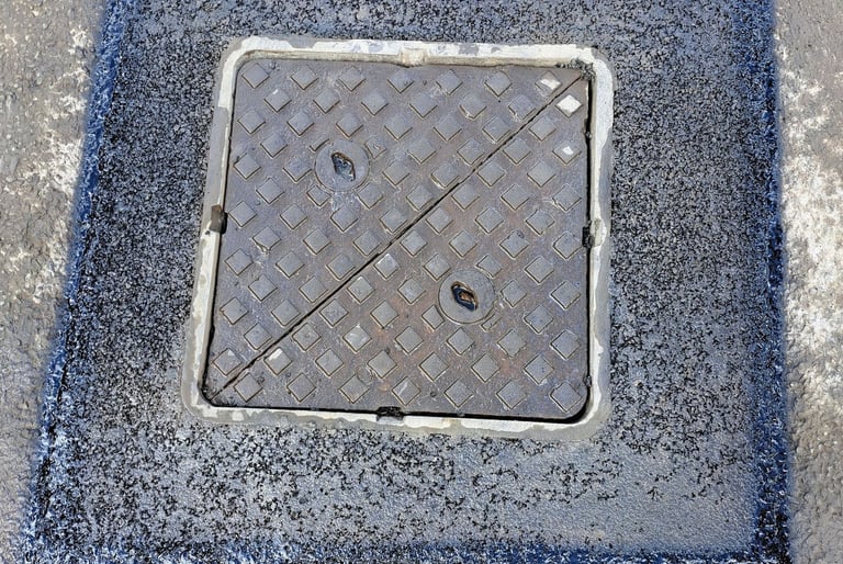 Manhole Drain Chamber after rebuild and repair