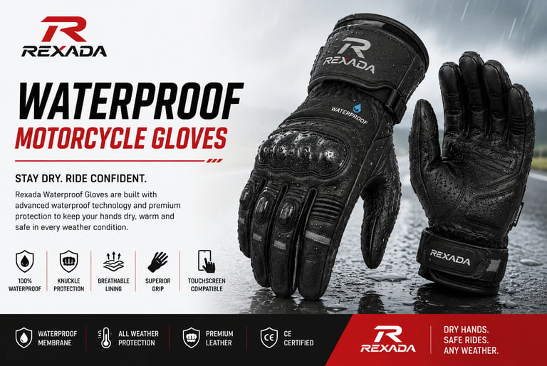 Motorcycle waterproof gloves