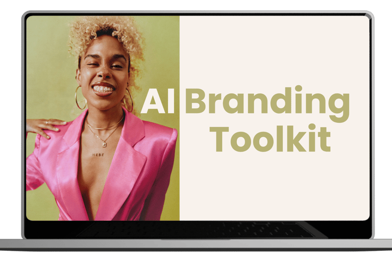 Toolkit voor branding met AI-tools en sjablonen voor het creëren van een sterke merkidentiteit.