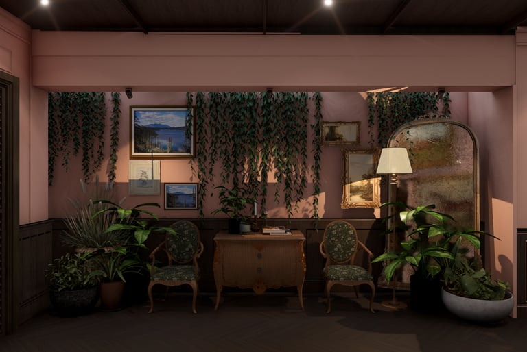 Sophisticated villa living room Desert Leaf Al Barari Dubai