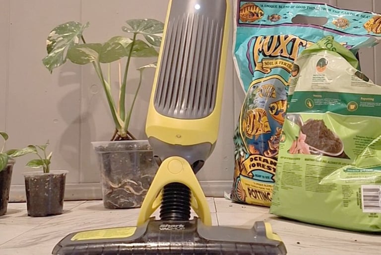 Shark VacMop cordless vacuum and mop used for quick floor cleaning