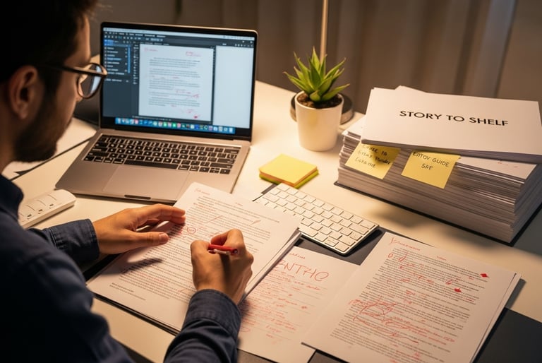 Expert Ghostwriter doing Editing and Proofreading of a book for a Self Publishing Author