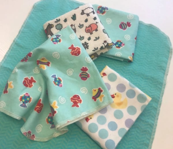 Flannel scent cloths in sweet, baby prints and colors