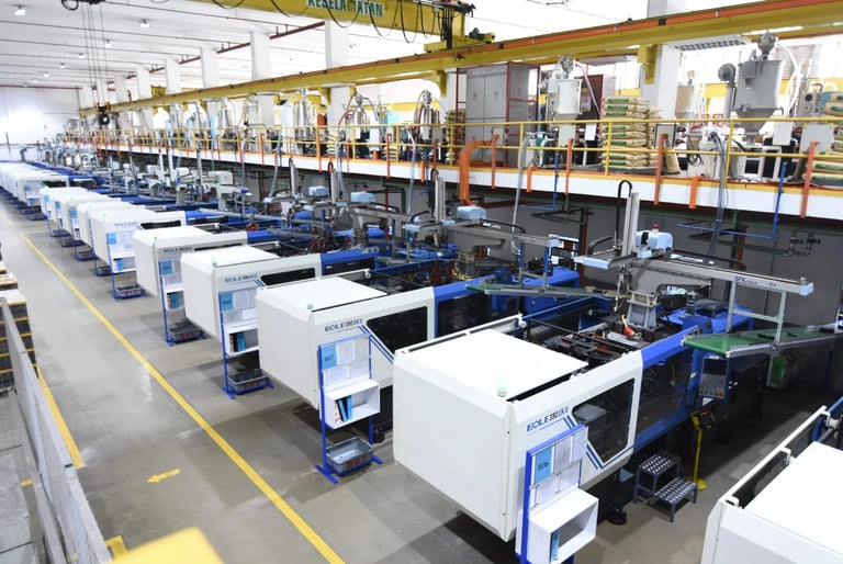 "Alok Plastics injection molding factory with advanced machines in india"