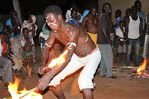 Traditional Fire Dance in Togo 