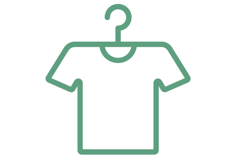 t-shirt on a hanger icon