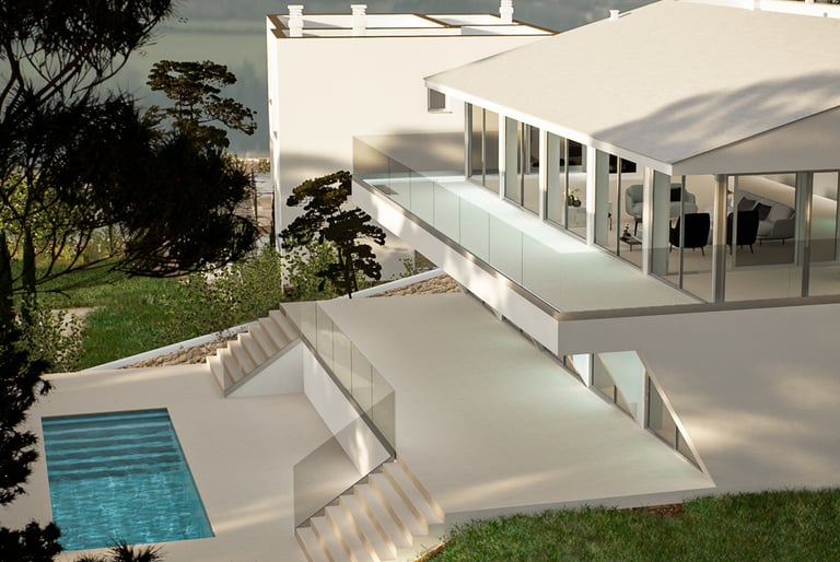 Pintura de fachadas en Menorca para chalets